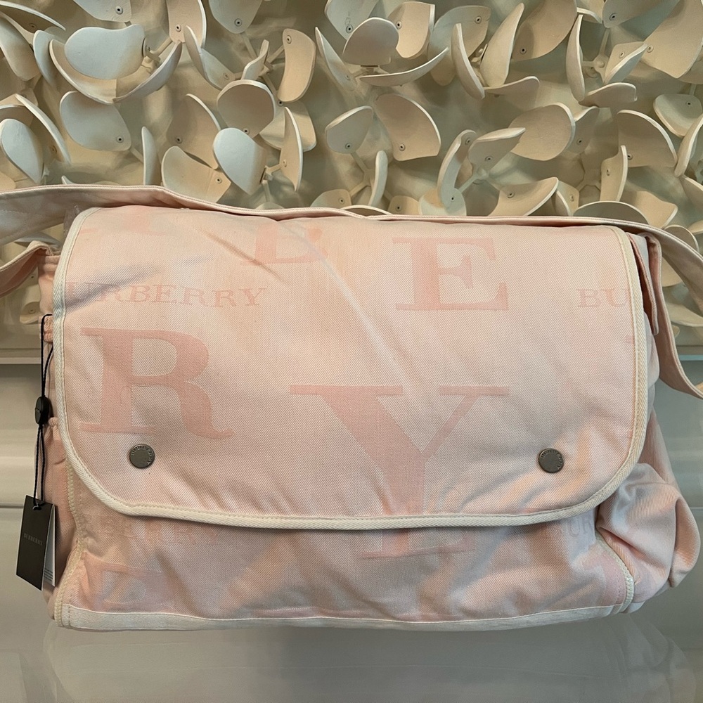 Burberry Pink Canvas Kids Messenger Bag